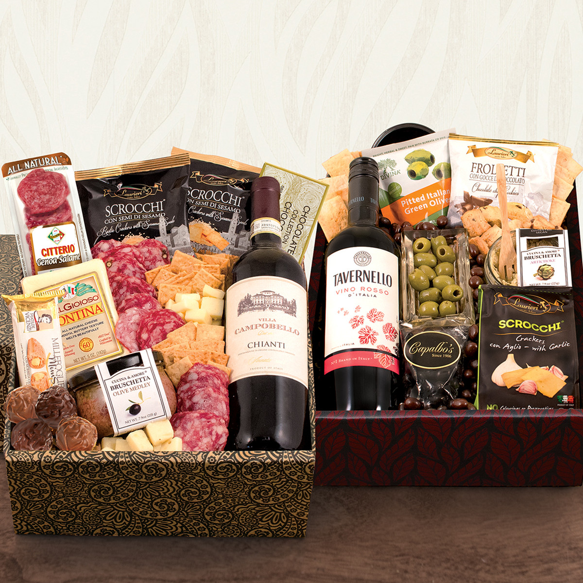 prodimages/Taste of the Old Country Italian Wines and Antipasto Double Decker Gift Box